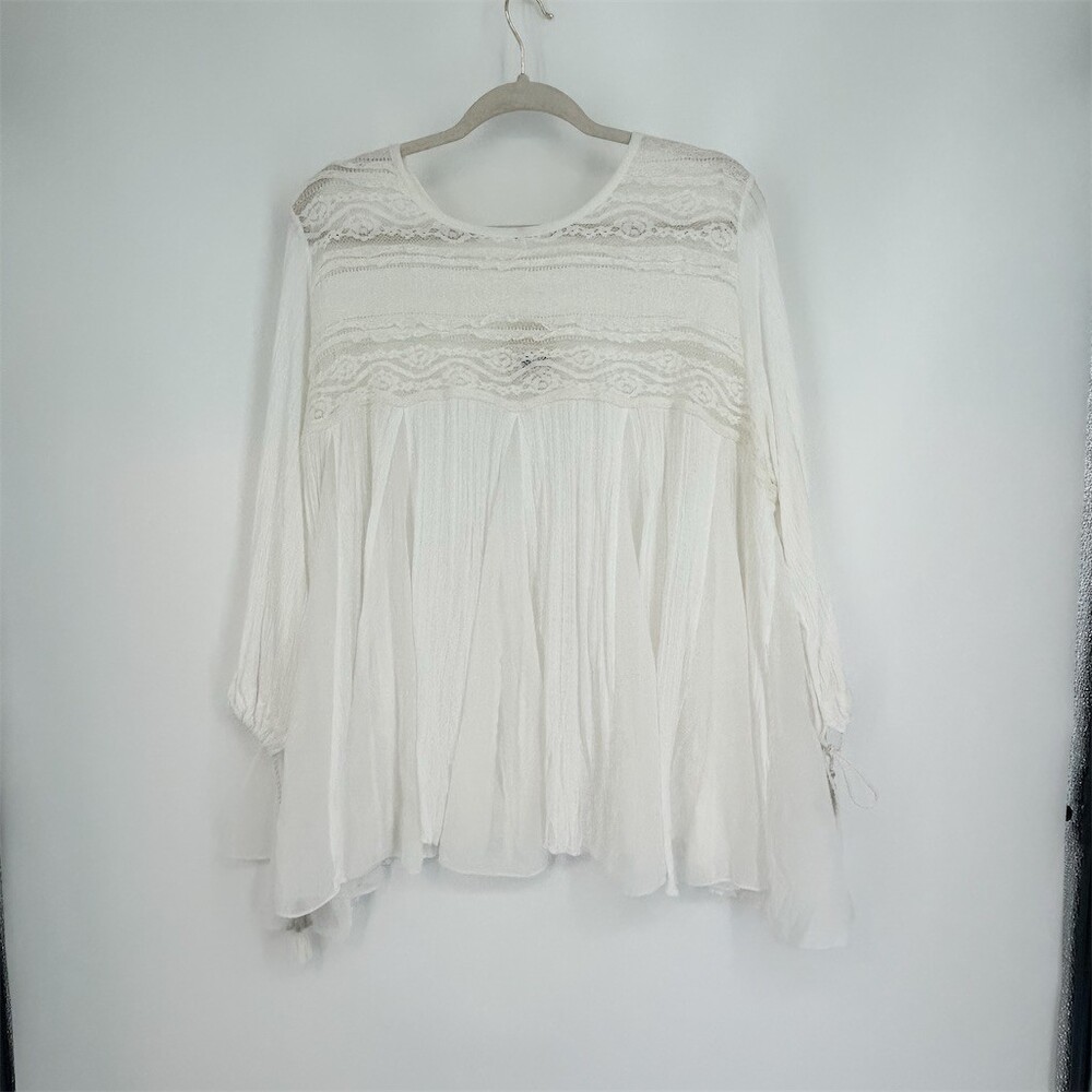 NWT Free People Penny Lane Boho Lace Trapeze Tunic Top Size S - Picture 10 of 14
